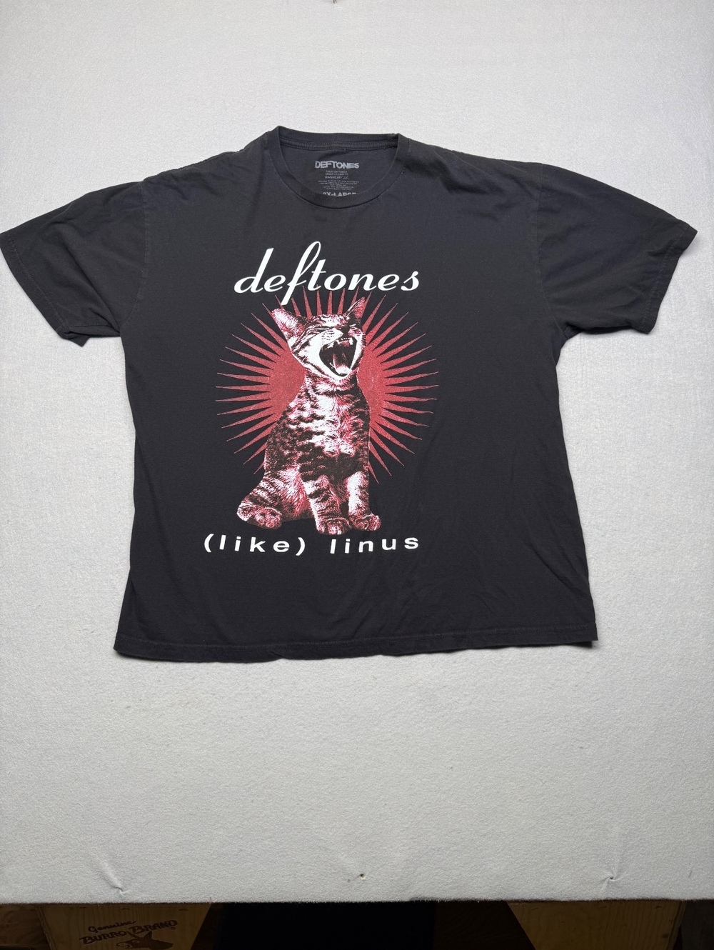 Deftones Like Linus T-Shirt Men 2XL Black Graphic Band Tee
